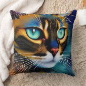 可愛いリンクスのポイントSiameseの顔 クッション (ブランケット)