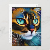 可愛いリンクスのポイントSiameseの顔 ポストカード (正面/裏面)