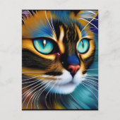 可愛いリンクスのポイントSiameseの顔 ポストカード (正面)