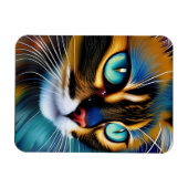 可愛いリンクスのポイントSiameseの顔 マグネット (横)