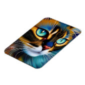 可愛いリンクスのポイントSiameseの顔 マグネット (左側)