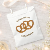 可愛いリンクプレッツェル – ブレッドノットとファンシー文字 フェイバーバッグ (クリップ留めされた状態)