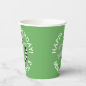 可愛いリングの尻軽漫画のパーソナライズされた誕生日 紙コップ (左)