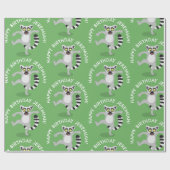 可愛いリングの尻軽漫画パーソナライズされたの誕生日 ラッピングペーパー (フラット)