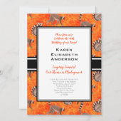 可愛いリングや輪尾羽レムルマダガスカルパーティー 招待状 (正面)