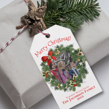 可愛いリースフォトフレームメリークリスマス