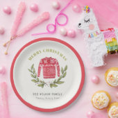 可愛いリービーレッド緑の醜いセーターのクリスマス冬 ペーパープレート (パーティー)