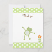 可愛いリープフロッグスベリープフロギーありがとうフラットカード サンキューカード (正面)