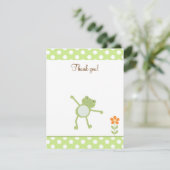 可愛いリープフロッグスベリープフロギーありがとうフラットカード サンキューカード (スタンド正面)