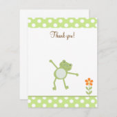 可愛いリープフロッグスベリープフロギーありがとうフラットカード サンキューカード (正面/裏面)