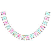 可愛いリールモンスターカートゥーンおもしろい誕生日パーティー バンティングフラッグ (全)