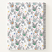 可愛いルドルフの頭に小さな星 ノートブック (裏面)