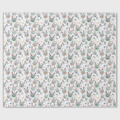 可愛いルドルフの頭に小さな星 ラッピングペーパー (フラット)