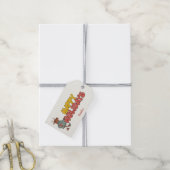 可愛いルドルフ・クリスマス・ホリデー ギフトタグ (より糸付き)