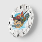 可愛いルーラーオンドスター好き ラウンド壁時計 (傾斜)