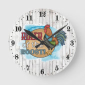 可愛いルーラーオンドスター好き ラウンド壁時計 (正面)