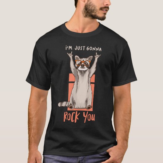 可愛いルーンのミームおもしろいをロック Tシャツ (正面)