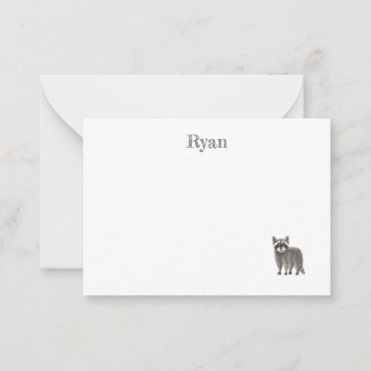 可愛いルーン札 ノートカード (正面)