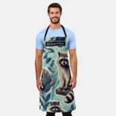 可愛いルーン柄 エプロン (着用した状態)