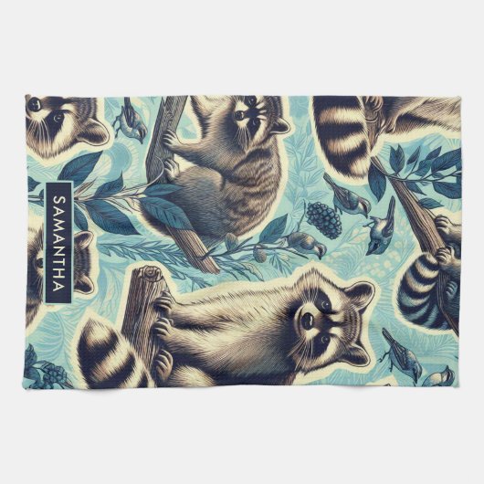 可愛いルーン柄 キッチンタオル (横)