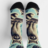 可愛いルーン柄 ソックス (上部)