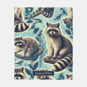 可愛いルーン柄 フリースブランケット (正面)