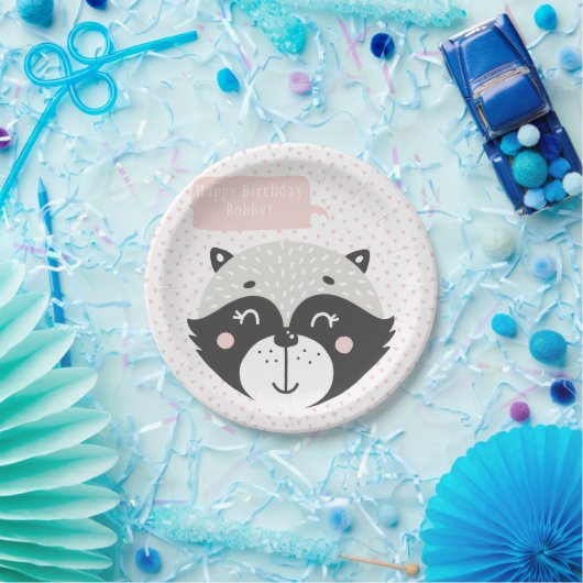 可愛いルーン |パーソナライズされた誕生日紙プレート ペーパープレート (パーティー)