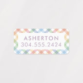 可愛いレインボプライド付き子供用ネームラベル ラベル (デザイン1)