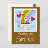 可愛いレインボーとコ考えーヒースマイル ポストカード (正面/裏面)