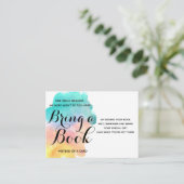 可愛いレインボーの水色のベビーがブックカードを持ってくる エンクロージャーカード (スタンド正面)