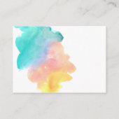 可愛いレインボーの水色のベビーがブックカードを持ってくる エンクロージャーカード (裏面)