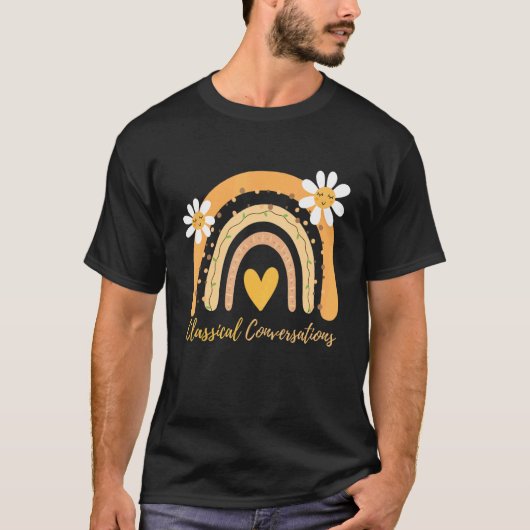 可愛いレインボークラシカル会話ホームスクールCC Tシャツ (正面)