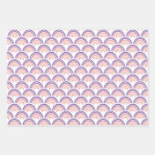 可愛いレインボーパターンラッピング紙シート ラッピングペーパーシート (正面)