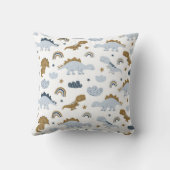 可愛いレインボー恐竜の模様 クッション (裏面)