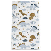 可愛いレインボー恐竜の模様 スモールペーパーバッグ (正面)