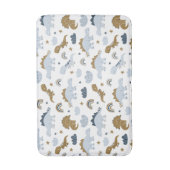 可愛いレインボー恐竜の模様 バスマット (正面縦)