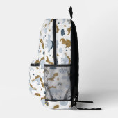 可愛いレインボー恐竜の模様 プリントバックパック (右)