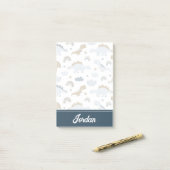 可愛いレインボー恐竜の模様 ポストイット (デスク上)