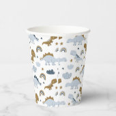 可愛いレインボー恐竜の模様 紙コップ (右)