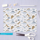 可愛いレインボー恐竜の模様 薄葉紙 (クラフト)