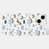 可愛いレインボー恐竜の模様 Case-Mate iPhoneケース (裏面 (横))