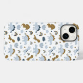 可愛いレインボー恐竜の模様 Case-Mate iPhoneケース (裏面 (横))