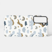 可愛いレインボー恐竜の模様 SAMSUNG GALAXYケース (裏面横)