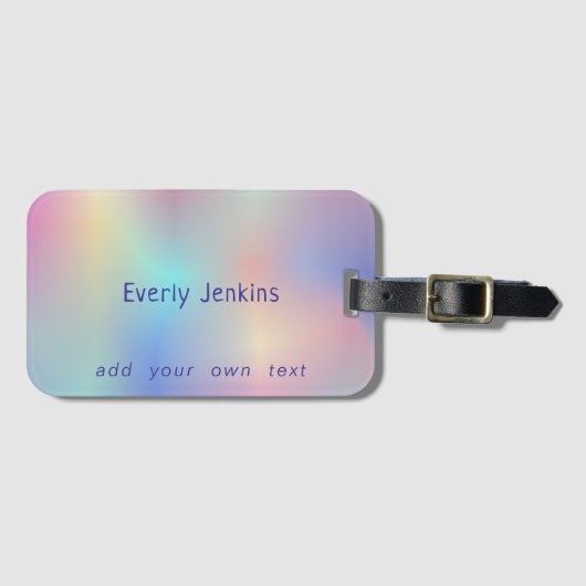 可愛いレインボー数々のグラディエント ラゲッジタグ (正面横)