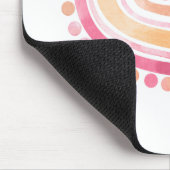 可愛いレインボー、ピンクのボホの水色 マウスパッド (コーナー)