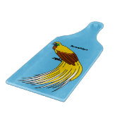 可愛いレッサーバードオブパラダイスイラストレーション カッティングボード (角)