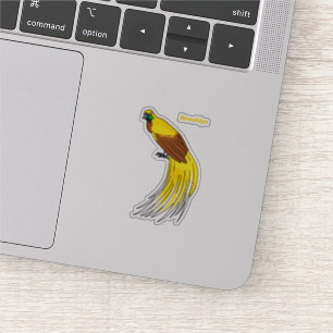 可愛いレッサーバードオブパラダイスイラストレーション シール