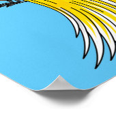 可愛いレッサーバードオブパラダイスイラストレーション ポスター (角)