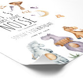 可愛いレッツノイズを作るアフリカの動物の誕生日 フォトプリント (角)