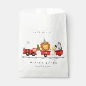 可愛いレッドウッドランド動物列車任意の年齢誕生日 フェイバーバッグ (正面)